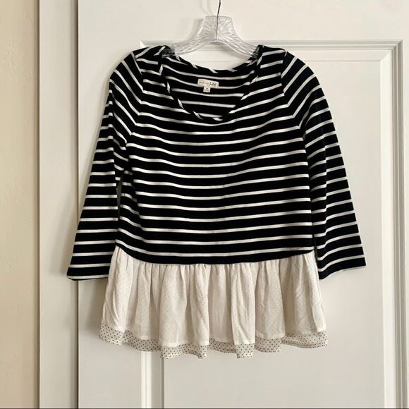Maison Jules ruffled peplum top - Picture 1 of 3